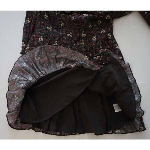 Joie D3264DA9305 Women's Sz 4 Chocolate Torte Floral Charmesse Cotton Dress - Picture 11 of 14